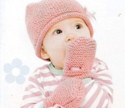 Baby Garter Stitch Hat and Mittens