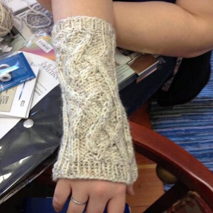 Cabled Fingerless Gloves - Katie's