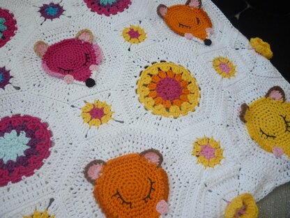 Baby blanket "Fox obsession "