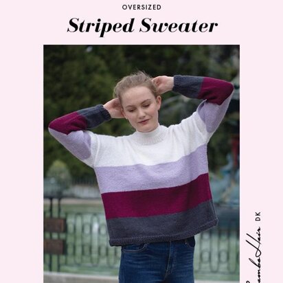 2026 Oversized Striped Sweater