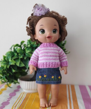 Baby Alive 13 inch doll Sweater