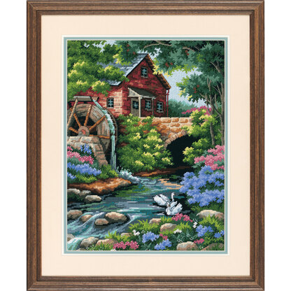 Dimensions Old Mill Cottage Needlepoint Kit - 30 x 41 cm