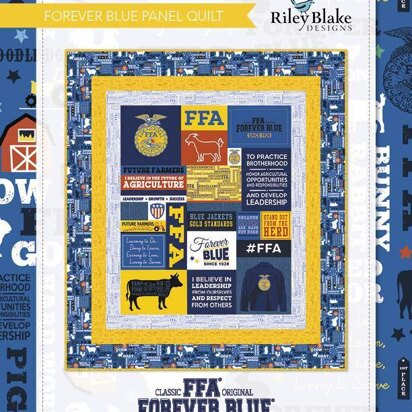 Riley Blake Forever Blue Panel Quilt - Downloadable PDF
