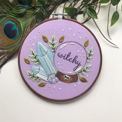 Witchy Crystals Embroidery Pattern