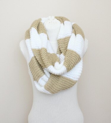 A01 Striped Infinity Scarf