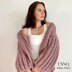 Serene chunky cardigan in English rib stitch (cm)