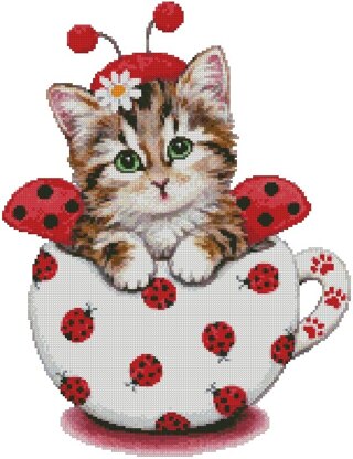 Ladybug Kitty Cup - #12345-KH