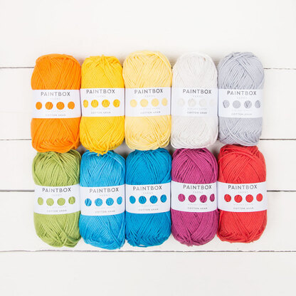 Paintbox Yarns Cotton Aran 10 Ball Colour Pack