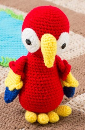 Parrot Pals in Red Heart Super Saver Economy Solids - LW3925