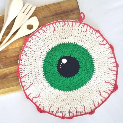 Halloween Eyeball Dishcloth