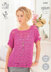 Womens' Boat Neck Tops in King Cole Opium - 3688