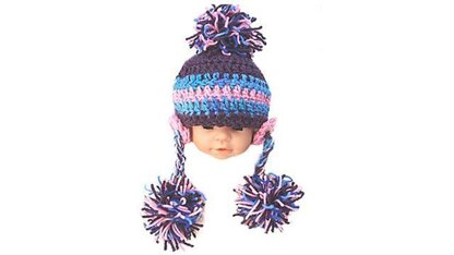 Flower Earflap Hat #197