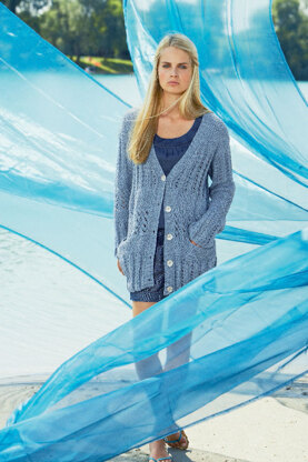 Ladies' Long Jacket in Schachenmayr Sun City - S6948 - Downloadable PDF