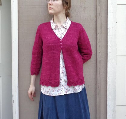 Raspberry Cardigan