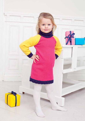 "Eva Dress" - Dress Knitting Pattern For Girls in MillaMia Naturally Soft Merino