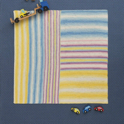 Right Angles Baby Blanket in Lion Brand Ice Cream - L60361 - Downloadable PDF