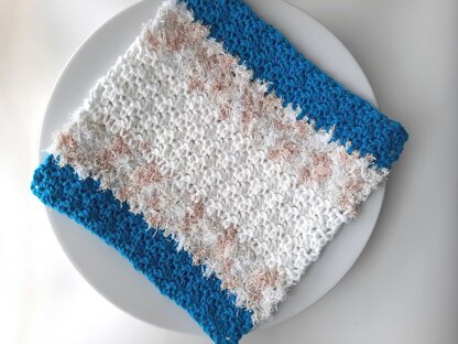 Ocean Surf Crochet Dishcloth