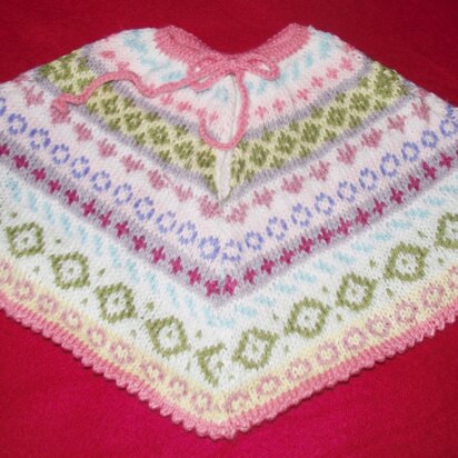 Babies Fair Isle Poncho - 12 months