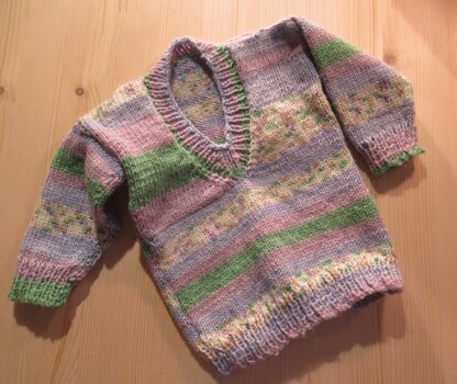 Baby Sea Drift V Neck Jumper