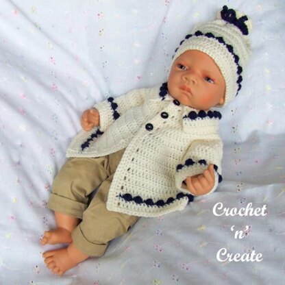 Preemie Collared Cardigan Set