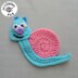 Snail Applique/Embellishment Crochet * Snail, Garden Bugs collection including free base square pattern