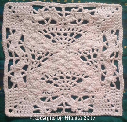 I Heart Butterflies Crochet Afghan Square