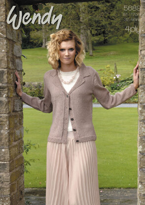 Ladies Jacket and Top in Wendy Merino 4 Ply - 5689