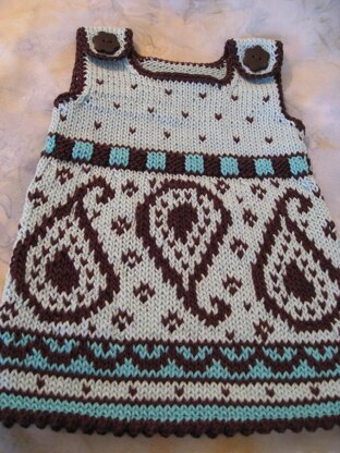Paisley Baby Dress and Hat