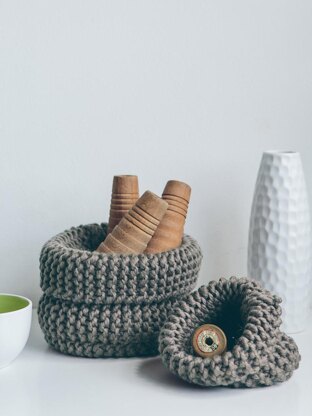 Garter Stitch Baskets