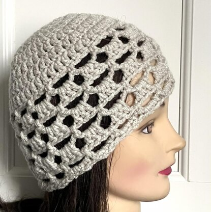 Lacy Diamond Mesh Beanie