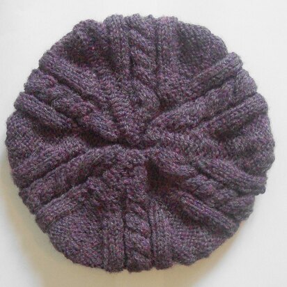 Aran Tweed Tam. Beret.