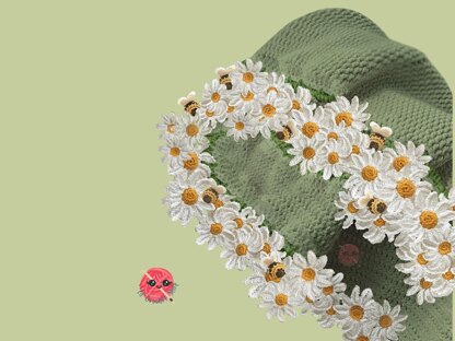 Daisies and Bees Bouquet Blanket