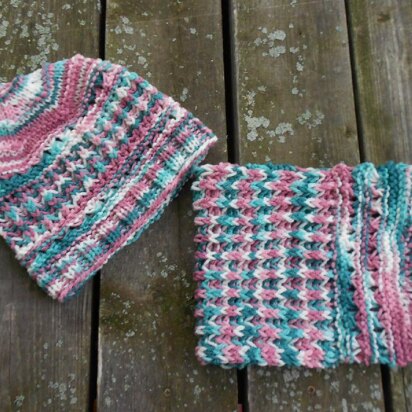 Vareigations Hat & Cowl - knitting pattern