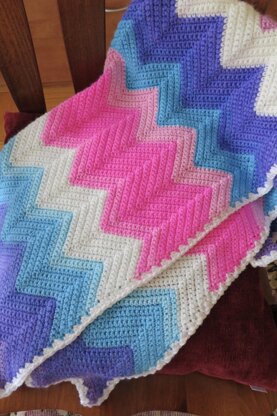 Colorwave Chevron Mandala Baby Blanket