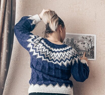 Deep Ocean colorwork sweater