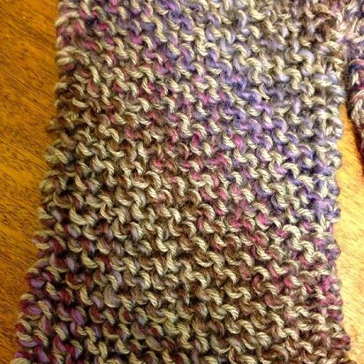 Diagonal Knit Garter Stitch Scarf