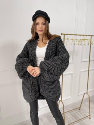 Oversized Long Knit Cardigan