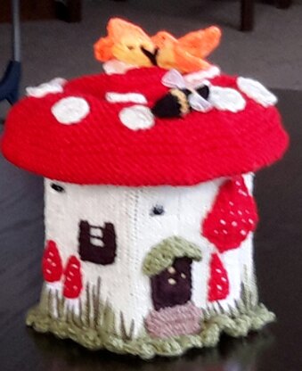 Fairy mushroom house tissue cover