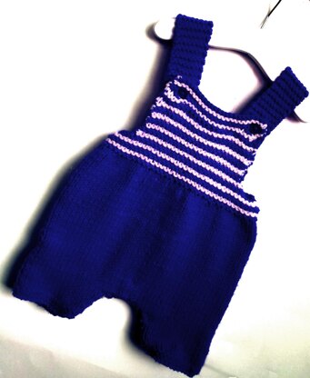 Baby bib-shorts with striped top