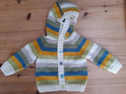 Baby cardigan with hood