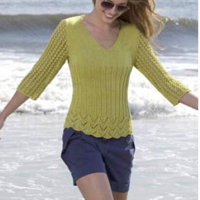 Stitch Sample Pullover in Tahki Yarns Cotton Classic