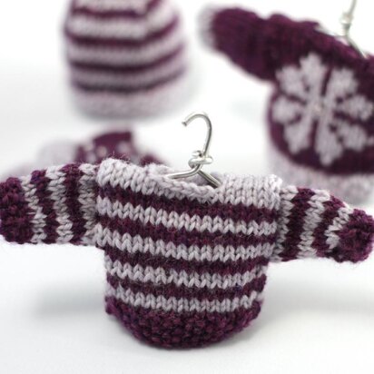 Christmas Glamour Striped Mini Sweater Decoration