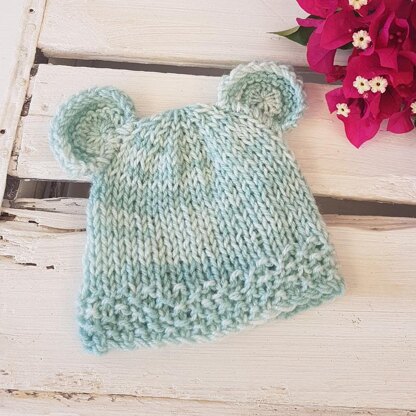 Double Knit Baby Bear Beanie