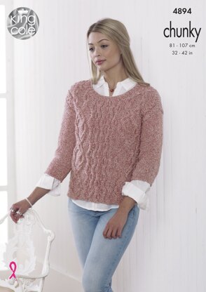 Sweater & Cardigan in King Cole Chunky - 4894 - Downloadable PDF