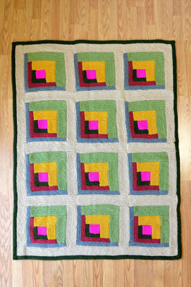 Grandmother's Log Cabin Blanket in Universal Yarn PDF