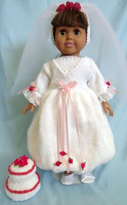 A Charming Wedding, Knitting Patterns fit American Girl and other 18-Inch Dolls