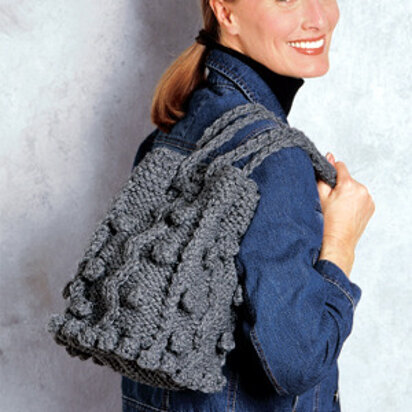 Bobbled Bag in Lion Brand Wool-Ease Thick & Quick - 1199AD - knitting pattern