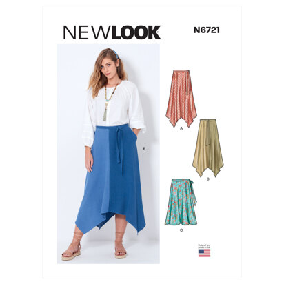 New Look Misses' Skirts N6721 - Paper Pattern, Size A (10-12-14-16-18-20-22)