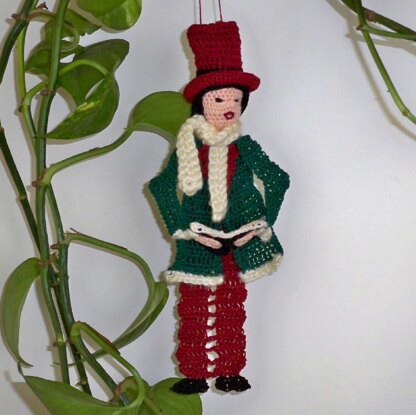 Male Victorian Caroler Bookmark or Ornament