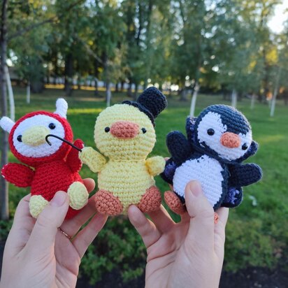 3 in 1 Ducks and Penguin Vampire Pattern